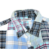 (DESIGNERS) 2000'S～ RESONATE GOOD ENOUGH PLAID PATTERN PATCHWORK HEAVY FLANNEL SHIRT