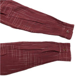 (designers) MADE IN JAPAN SASSAFRAS LATTICE PATTERN STITCHED DESIGN LOOP COLLAR BOX SHIRT WITH WRAP POCKET