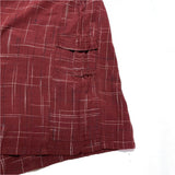 (designers) MADE IN JAPAN SASSAFRAS LATTICE PATTERN STITCHED DESIGN LOOP COLLAR BOX SHIRT WITH WRAP POCKET