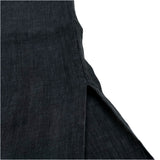 (designers) MADE IN EU ESKANDAR LINEN 100% LOOSE FIT DESIGN COLLARLESS BIG SHIRT