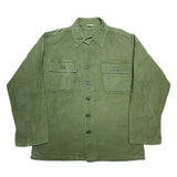 (vintage) 1960 US ARMY 1st LATE  MODEL COTTON SATIN OG107 UTILITY SHIRT