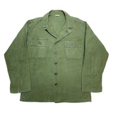 (vintage) 1960 US ARMY 1st LATE  MODEL COTTON SATIN OG107 UTILITY SHIRT