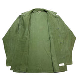 (vintage) 1960 US ARMY 1st LATE  MODEL COTTON SATIN OG107 UTILITY SHIRT