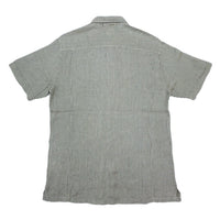 (DESIGNERS) MADE IN ITALY C.P.COMPANY LINEN 100% STRIPED SHORT SLEEVE BOX SHIRT