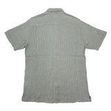 (DESIGNERS) MADE IN ITALY C.P.COMPANY LINEN 100% STRIPED SHORT SLEEVE BOX SHIRT