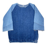 (DESIGNERS) MADE IN JAPAN OLD PARK LAUNDRY BAG REMAKE PULLOVER DENIM SHIRT