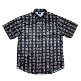 (VINTAGE) NEW 2000'S～ LOS ANGELES TERRITORY KANJI PATTERN TOTAL PATTERN PRINT SHORT SLEEVE SHIRT