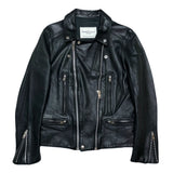 (DESIGNERS) 2015 MADE IN JAPAN UNDERCOVERISM 2 ROWS ZIP DESIGN DOUBLE BREASTED LEATHER BIKER JACKET