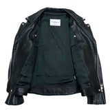 (DESIGNERS) 2015 MADE IN JAPAN UNDERCOVERISM 2 ROWS ZIP DESIGN DOUBLE BREASTED LEATHER BIKER JACKET