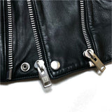 (DESIGNERS) 2015 MADE IN JAPAN UNDERCOVERISM 2 ROWS ZIP DESIGN DOUBLE BREASTED LEATHER BIKER JACKET