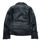 (DESIGNERS) 2015 MADE IN JAPAN UNDERCOVERISM 2 ROWS ZIP DESIGN DOUBLE BREASTED LEATHER BIKER JACKET
