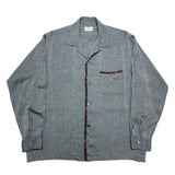 (vintage) 1960'S～ Lion of Troy PIPING DESIGN RAYON LOOP COLLAR BOX SHIRT