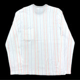 (DESIGNERS) AD2009 COMME des GARCONS HOMME PLUS STRIPE PATTERN STITCHED SHIRT WITH KNIT POCKET