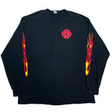 (vintage) 2000'S～ FIRE RESCUE WITCH PRINT LONG SLEEVE T-SHIRT WITH SLEEVE PRINT