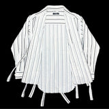 (DESIGNERS) MADE IN JAPAN SYU HOMME FEMME STRIPED BUTTON DOWN SHIRT WITH STRING