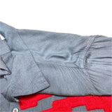 (designers) MADE IN INDIA NOMA t.d. EMBROIDERED DESIGN RAYON LOOP COLLAR BOX SHIRT