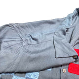 (designers) MADE IN INDIA NOMA t.d. EMBROIDERED DESIGN RAYON LOOP COLLAR BOX SHIRT