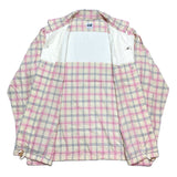 (designers) MADE IN USA AIE PLAID PATTERN X CORDUROY PANELED LOOP COLLAR COACH SHIRT JACKET