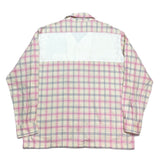 (designers) MADE IN USA AIE PLAID PATTERN X CORDUROY PANELED LOOP COLLAR COACH SHIRT JACKET
