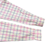 (designers) MADE IN USA AIE PLAID PATTERN X CORDUROY PANELED LOOP COLLAR COACH SHIRT JACKET