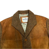 (VINTAGE) 1960'S～ WOODHILL Outerwear NUBUCK LEATHER PANELED ITALIAN COLLAR WOOL JACKET
