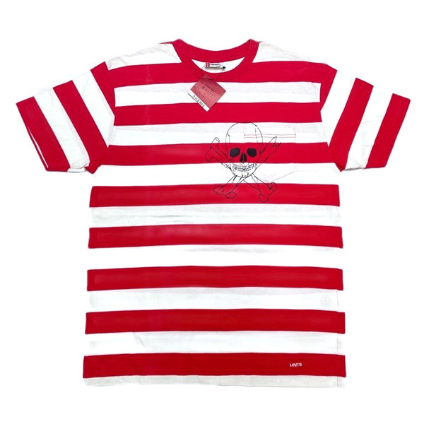(T-SHIRT) DEAD STOCK NEW 2000'S～ Levi's RED TAB THICK STRIPED T-SHIRT WITH POCKET