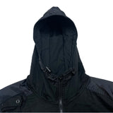(VINTAGE) 2000'S～ AVIREX P.D.W. NYLON PANELED ZIP UP SHORT SLEEVE HOODED JACKET