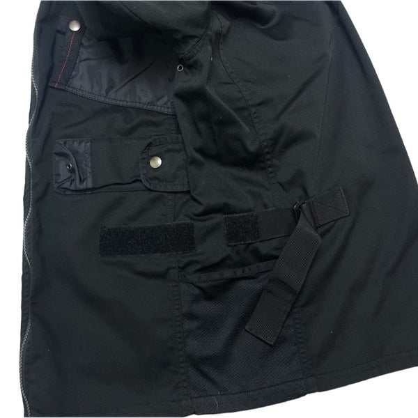VINTAGE) 2000'S～ AVIREX P.D.W. NYLON PANELED ZIP UP SHORT SLEEVE