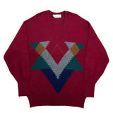 (VINTAGE) MADE IN SCOTLAND CLARK & GREGORY CASHMERE 100% V NECK KNIT
