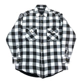 (vintage) 1980'S～ DAVID TAYLOR BLOCK CHECKERED QUILTED FLANNEL SHIRT