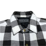 (vintage) 1980'S～ DAVID TAYLOR BLOCK CHECKERED QUILTED FLANNEL SHIRT