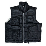 (VINTAGE) 1990'S～ CHAPS by RALPH LAUREN 3D POCKET RIP STOP DOWN VEST WITH CHIN STRAP