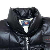 (VINTAGE) 1990'S～ CHAPS by RALPH LAUREN 3D POCKET RIP STOP DOWN VEST WITH CHIN STRAP