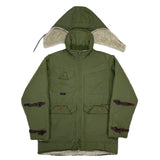 (VINTAGE) 1990'S～ MADE IN USA DAY ONE CAMOUFLAGE LINED FLEECE HUNTING JACKET WITH HOOD