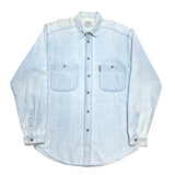 (designers) 1990'S～ MADE IN ITALY ARMANI JEANS METAL BUTTON SHIRT AS IS