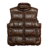 (VINTAGE) 1980'S～ MADE IN HONG KONG HENRY GRETHEL THICK PADDED LEATHER VEST
