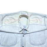 (designers) 1990'S～ MADE IN ITALY ARMANI JEANS METAL BUTTON SHIRT AS IS