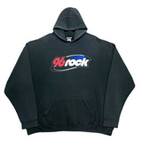 (vintage) 1990'S～ 96 ROCK USA FM ROCK RADIO STATION PULLOVER HOODIE SWEAT SHIRT WITH THIN RIB HEM