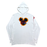 (vintage) 1980'S～ MADE IN USA THE DISNEY CHANNEL HOODED LONG SLEEVE T-SHIRT WITH SLEEVE PRINT