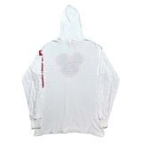 (vintage) 1980'S～ MADE IN USA THE DISNEY CHANNEL HOODED LONG SLEEVE T-SHIRT WITH SLEEVE PRINT