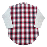 (vintage) 1990'S～ MADE IN USA HAMWEAR SLEEVE THERMAL PANELED SHADOW PLAID SHIRT