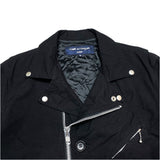 (designers) 2015 COMME des GARCONS HOMME FULLED NYLON DOUBLE BREASTED BIKER JACKET