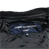(designers) 2015 COMME des GARCONS HOMME FULLED NYLON DOUBLE BREASTED BIKER JACKET