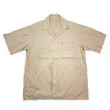 (VINTAGE) 1960'S～ UNKNOWN LATTICE PATTERN LOOP COLLAR SHORT SLEEVE BOX SHIRT