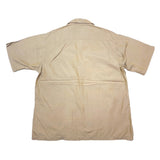 (VINTAGE) 1960'S～ UNKNOWN LATTICE PATTERN LOOP COLLAR SHORT SLEEVE BOX SHIRT