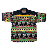 (VINTAGE) 1990'S～ MADE IN KOREA J・V BAD BOYZ GAMBLE PATTERN ALL OVER PRINT SHORT SLEEVE SHIRT