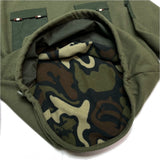 (DESIGNERS) 1998 maharishi LONG NECK PANELED PULLOVER FLEECE JACKET