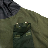 (DESIGNERS) 1998 maharishi LONG NECK PANELED PULLOVER FLEECE JACKET