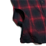 (designers) 2015 John UNDERCOVER SHADOW PLAID HEM PANELED DESIGN BOX SHIRT