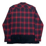 (designers) 2015 John UNDERCOVER SHADOW PLAID HEM PANELED DESIGN BOX SHIRT